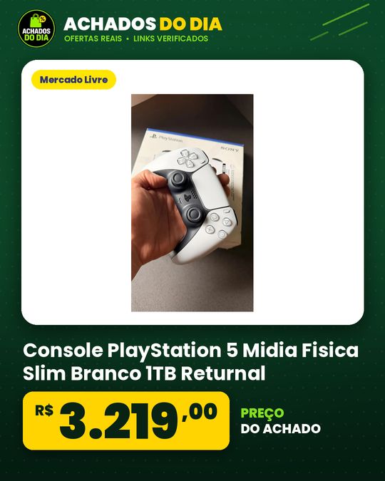 Console PlayStation 5 Midia Fisica Slim Branco 1TB Returnal e Ratchet e Clank Controle Sem Fio Dualsense Branco