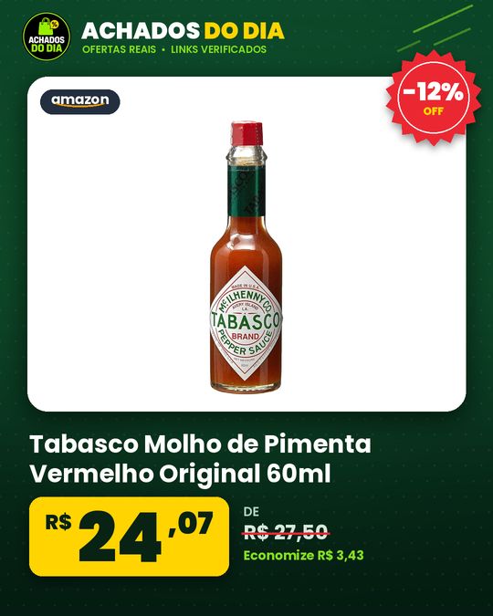 Tabasco Molho de Pimenta Vermelho Original 60ml