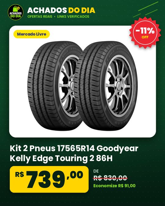 Kit 2 Pneus 17565R14 Goodyear Kelly Edge Touring 2 86H