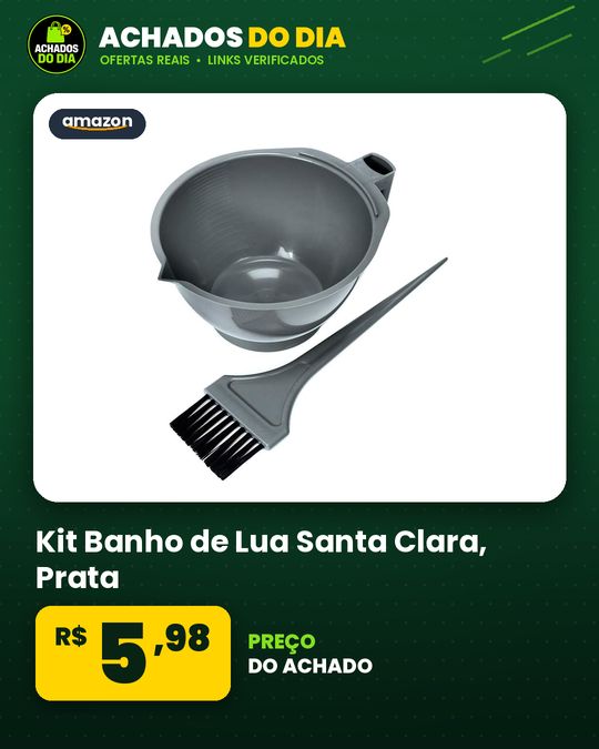 Kit Banho de Lua Santa Clara, Prata