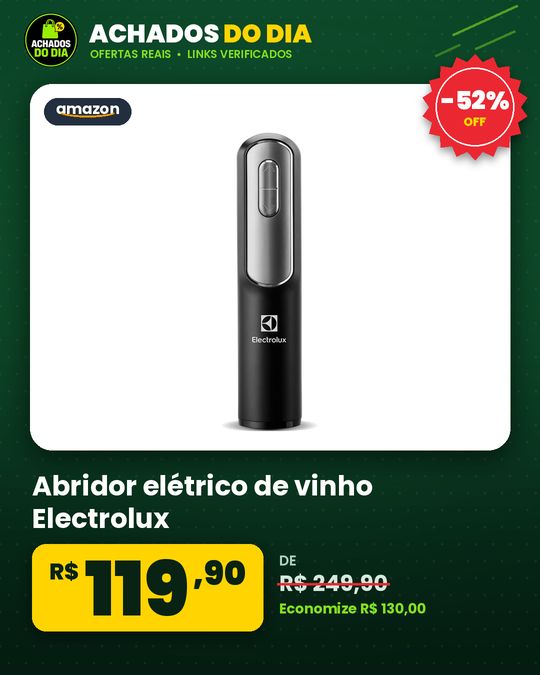 Abridor elétrico de vinho Electrolux