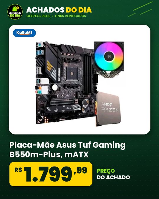 Placa-Mãe Asus Tuf Gaming B550m-Plus, mATX