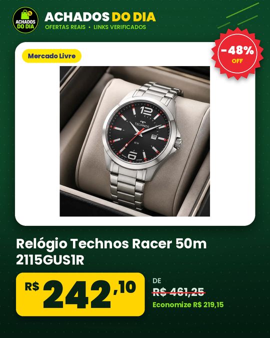 Relógio Technos Racer 50m 2115GUS1R
