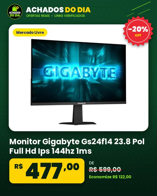 Monitor Gigabyte Gs24f14 23.8 Pol Full Hd Ips 144hz 1ms