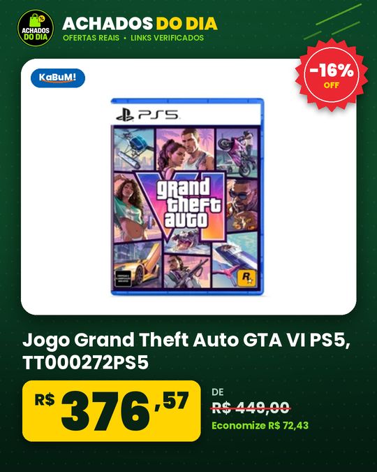Jogo Grand Theft Auto GTA VI PS5 - TT000272PS5