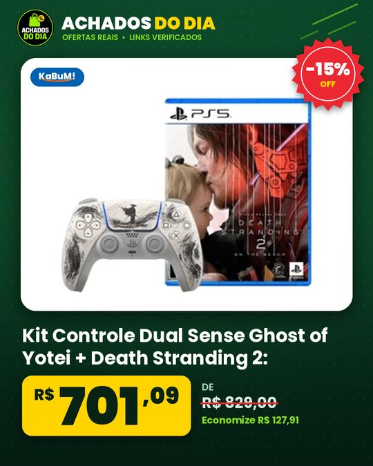 Kit Controle Dual Sense Ghost of Yotei + Death Stranding 2: On The Beach PS5
