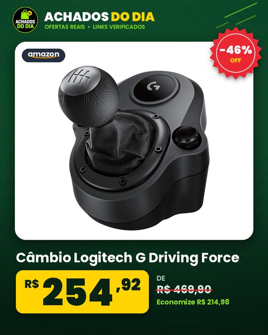 Câmbio Logitech G Driving Force, Compatível Com Volantes Logitech G29, G920 E G923 Para Ps5, Ps4