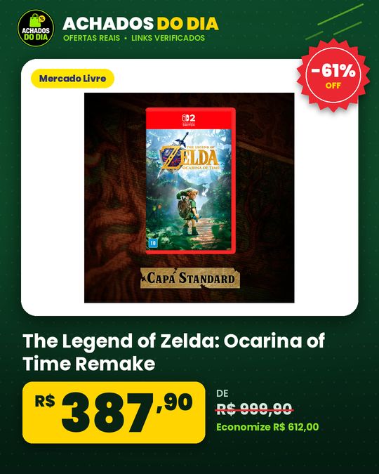The Legend of Zelda: Ocarina of Time Remake - Switch 2 Capa Regular