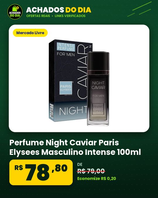 Perfume Night Caviar Paris Elysees Masculino Intense 100ml