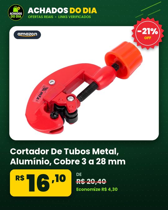 Cortador De Tubos Metal, Alumínio, Cobre 3 a 28 mm