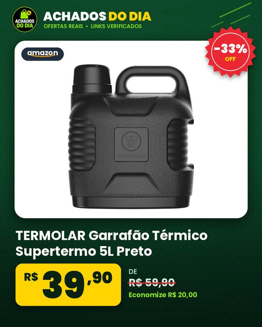 TERMOLAR Garrafão Térmico Supertermo 5L Preto