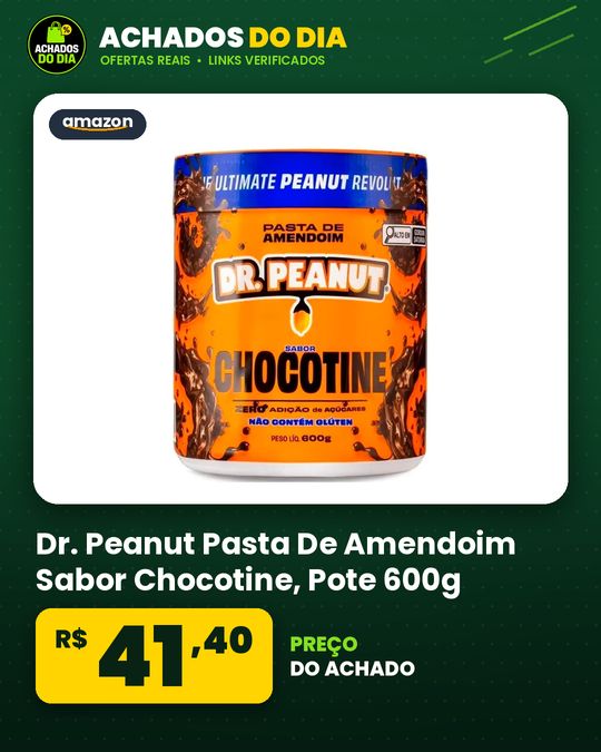 Dr. Peanut Pasta De Amendoim Sabor Chocotine, Pote 600g
