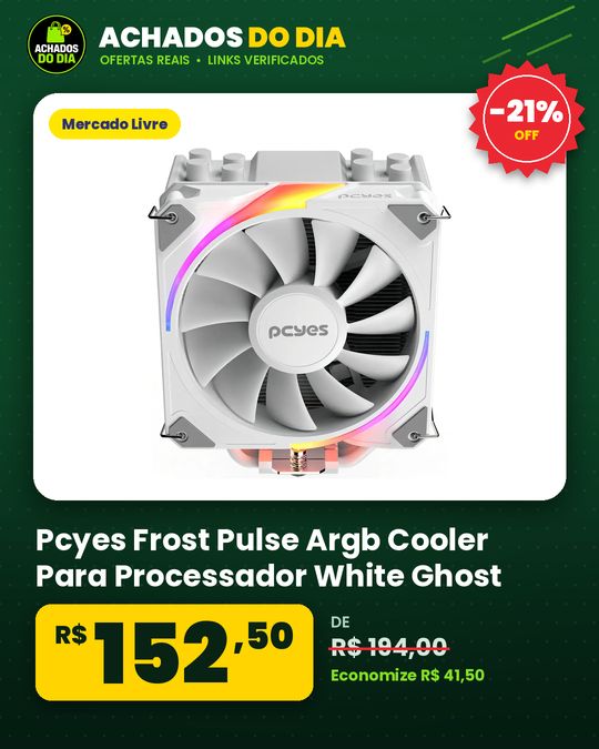 Pcyes Frost Pulse Argb Cooler Para Processador White Ghost