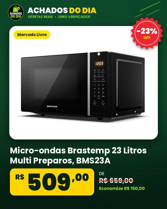 Micro-ondas Brastemp 23 Litros Multi Preparos - BMS23A