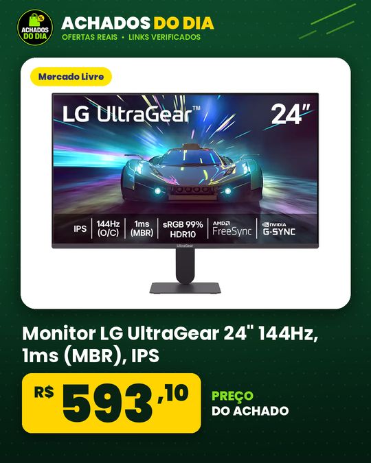 Monitor LG UltraGear 24" 144Hz, 1ms (MBR), IPS