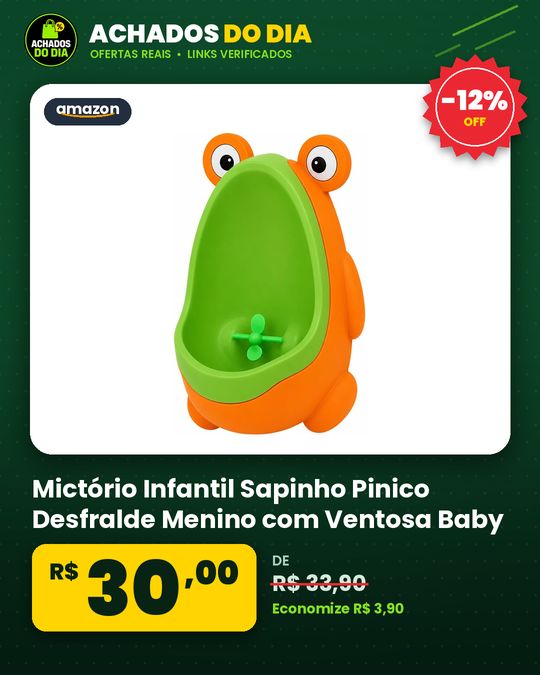 Mictório Infantil Sapinho Pinico Desfralde Menino com Ventosa Baby