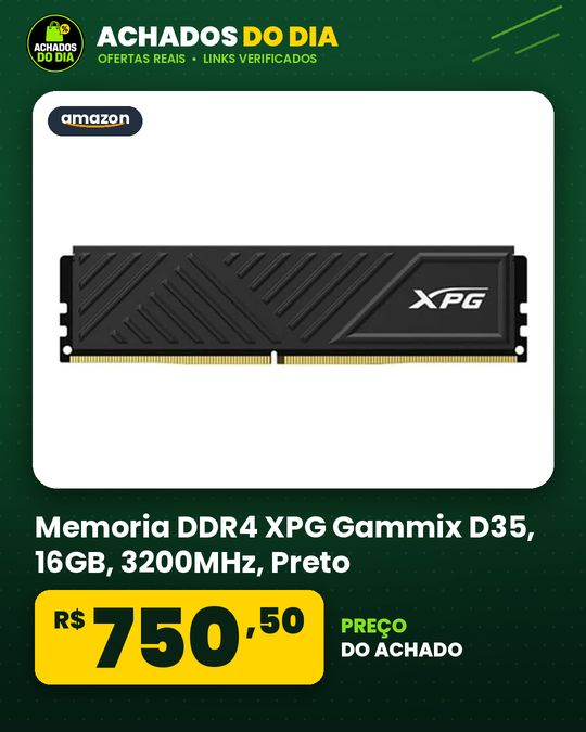 Memoria DDR4 XPG Gammix D35, 16GB, 3200MHz, Preto