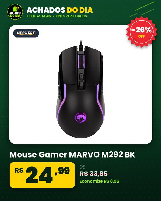 Mouse Gamer MARVO M292 BK