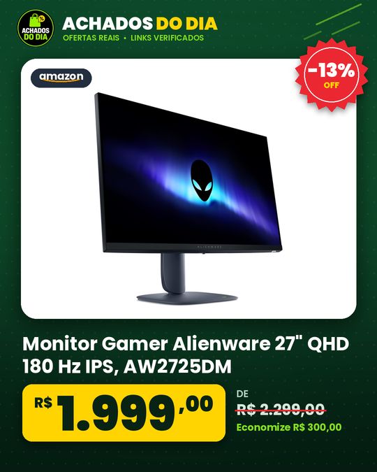 Monitor Gamer Alienware 27" QHD 180 Hz IPS – AW2725DM