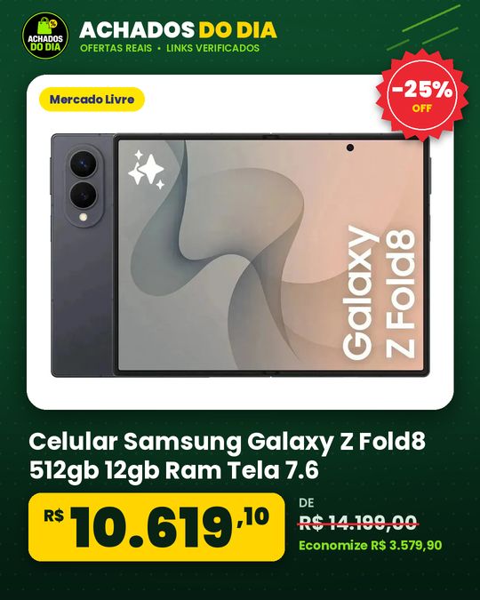 Celular Samsung Galaxy Z Fold8 512gb 12gb Ram Tela 7.6 - Preto
