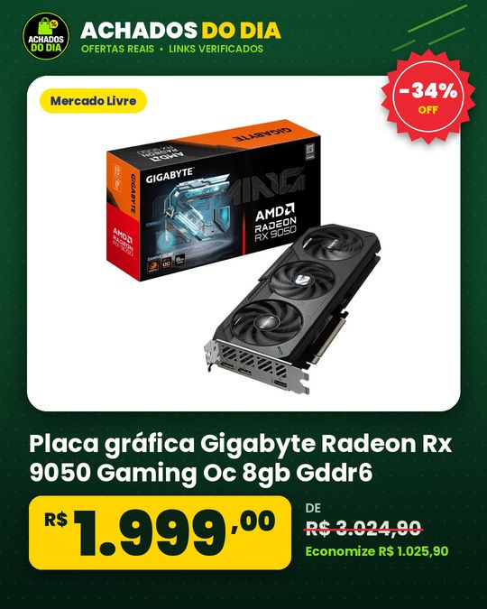 Placa gráfica Gigabyte Radeon Rx 9050 Gaming Oc 8gb Gddr6