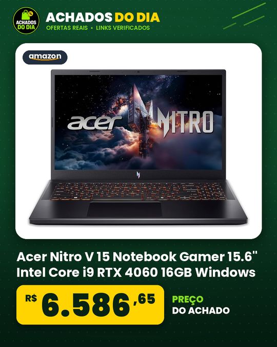 Acer Nitro V 15 Notebook Gamer 15.6" Intel Core i9 RTX 4060 16GB Windows