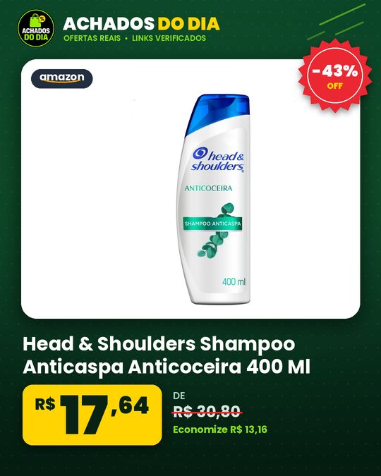 Head & Shoulders Shampoo Anticaspa Anticoceira 400 Ml