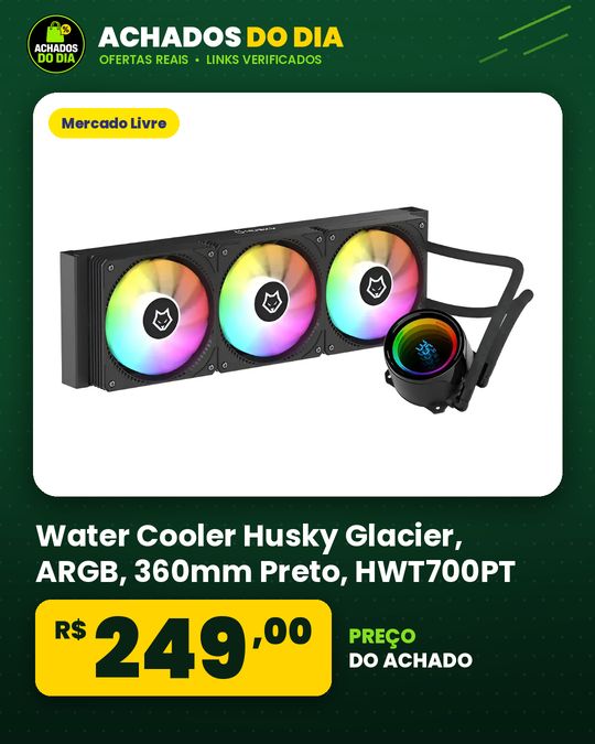 Water Cooler Husky Glacier, ARGB, 360mm Preto - HWT700PT