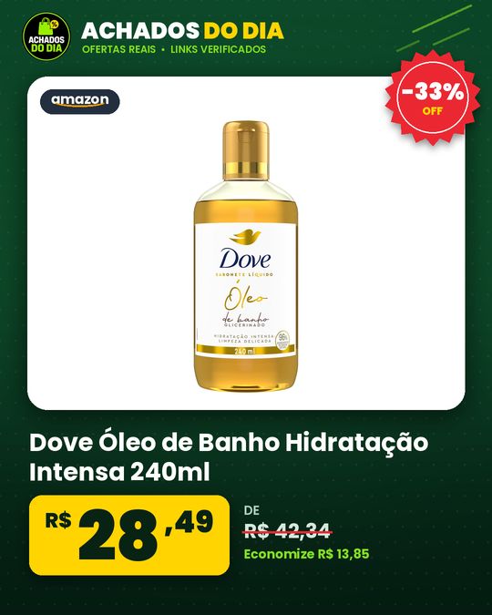Dove Óleo de Banho Hidratação Intensa e Limpeza Delicada 240ml