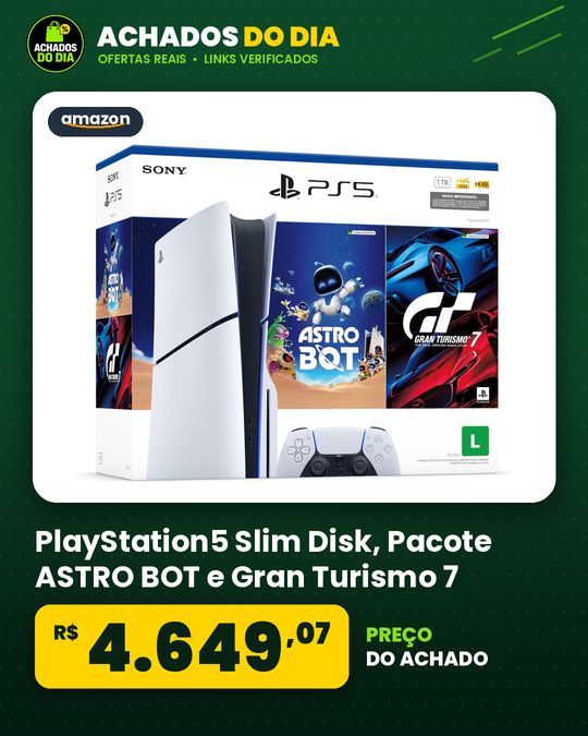 PlayStation5 Slim Disk - Pacote ASTRO BOT e Gran Turismo 7