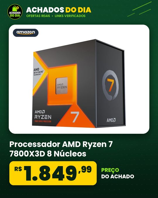 Amd Processador De Desktop Ryzen 7 7800x3d 8 Núcleos, 16 Threads