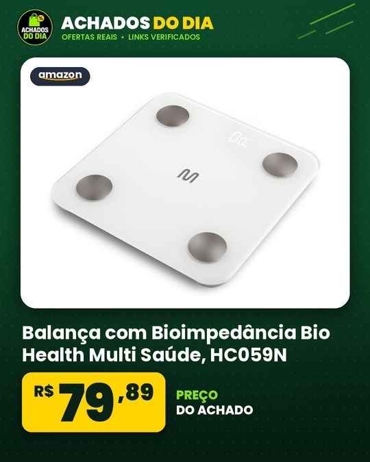 Balança com Bioimpedância Bio Health Multi Saúde - HC059N