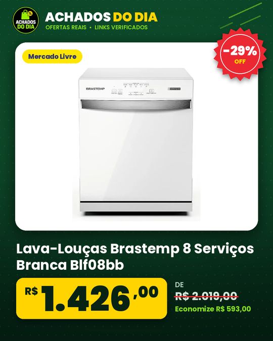 Lava-Louças Brastemp 8 Serviços Branca Blf08bb