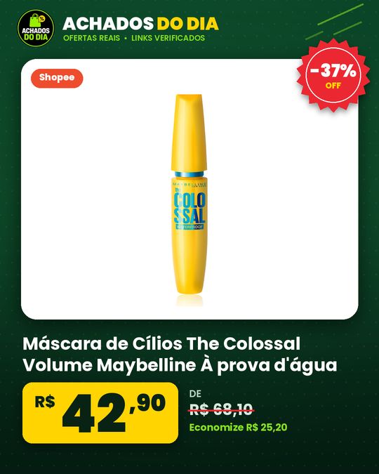 Máscara de Cílios The Colossal Volume Maybelline À prova d'água