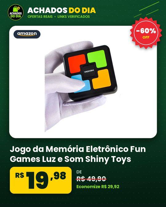 Jogo da Memória Eletrônico Fun Games Luz e Som Shiny Toys
