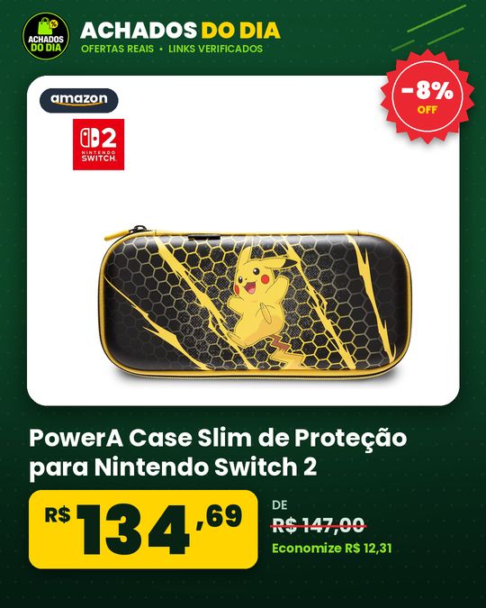 PowerA Case Slim de Proteção para Nintendo Switch 2 - Pikachu Storm