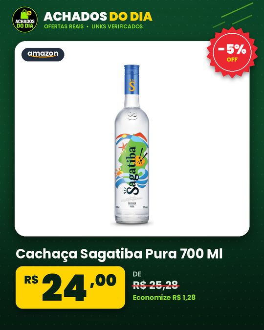 Cachaça Sagatiba Pura 700 Ml