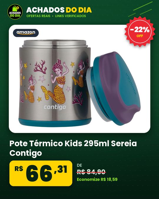 Pote Térmico Kids 295ml Sereia Contigo
