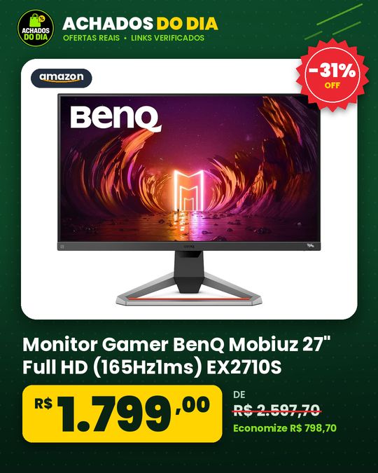 Monitor Gamer BenQ Mobiuz 27" Full HD (165Hz1ms) EX2710S