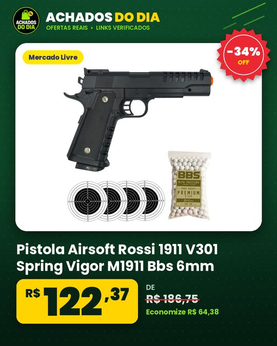 Pistola Airsoft Rossi 1911 V301 Spring Vigor M1911 Bbs 6mm