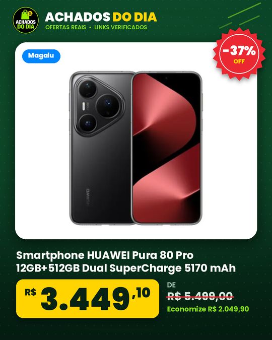 Smartphone HUAWEI Pura 80 Pro 12GB+512GB Dual SuperCharge 5170 mAh