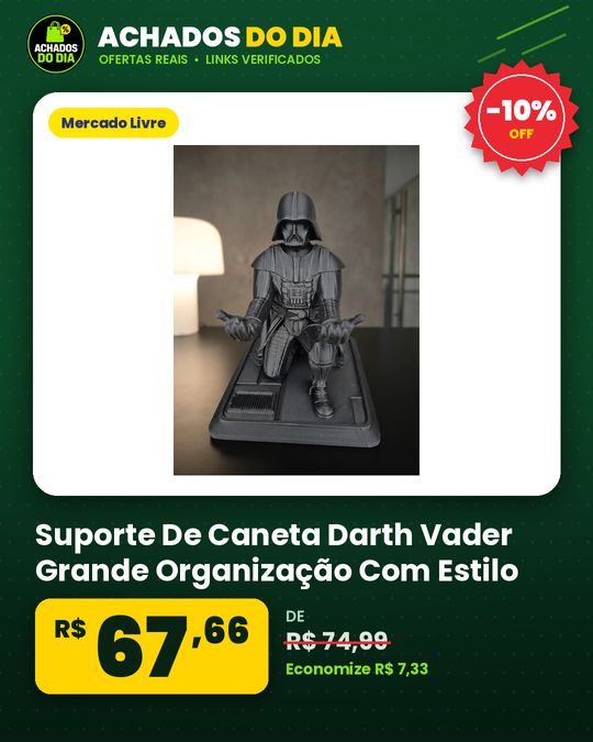 Suporte De Caneta Darth Vader Grande Organização Com Estilo