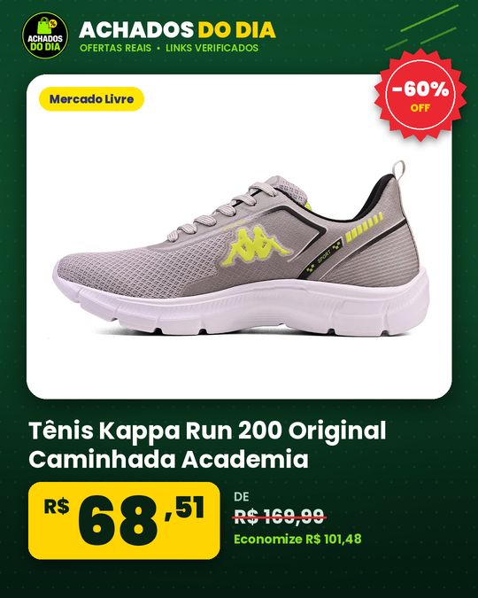 Tênis Kappa Run 200 Original Caminhada Academia