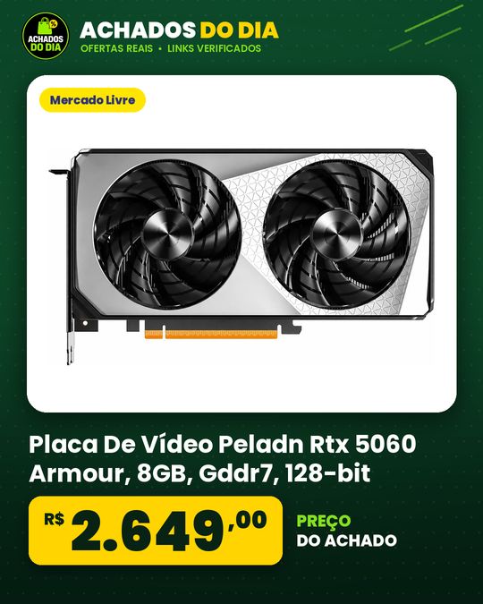 Placa De Vídeo Peladn Rtx 5060 Armour, 8GB, Gddr7, 128-bit