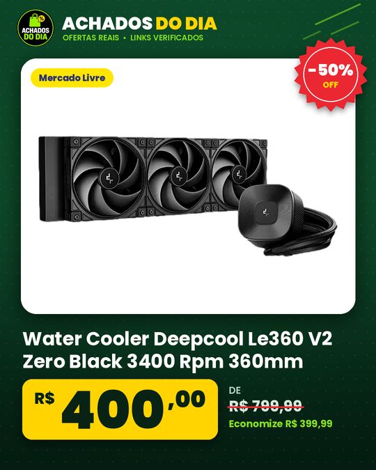 Water Cooler Deepcool Le360 V2 Zero Black 3400 Rpm 360mm