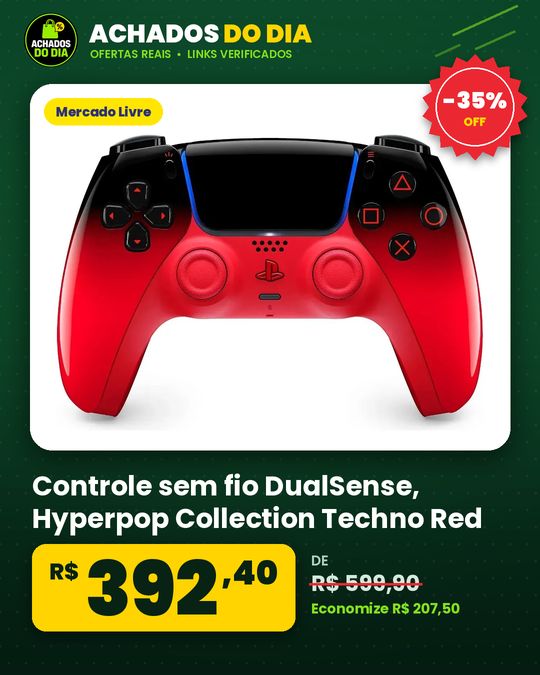 Controle sem fio DualSense - Hyperpop Collection Techno Red