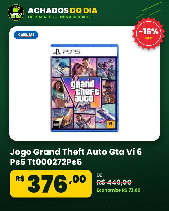 Jogo Grand Theft Auto Gta Vi 6 Ps5 Tt000272Ps5
