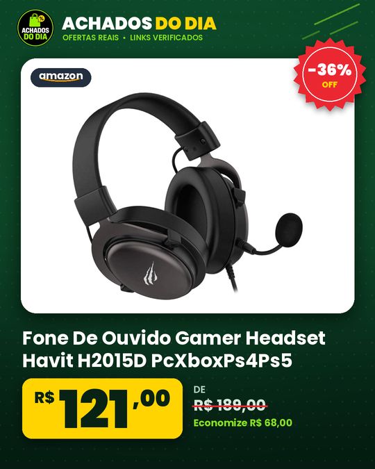 Fone De Ouvido Gamer Headset Havit H2015D PcXboxPs4Ps5