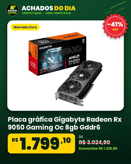 Placa gráfica Gigabyte Radeon Rx 9050 Gaming Oc 8gb Gddr6