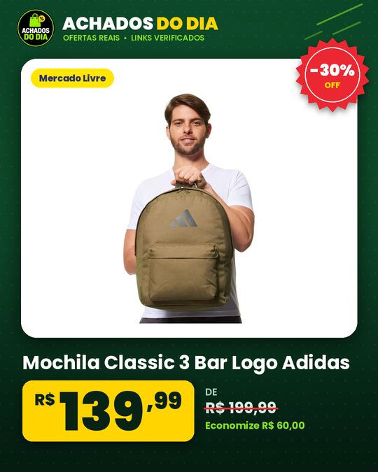 Mochila Classic 3 Bar Logo Adidas
